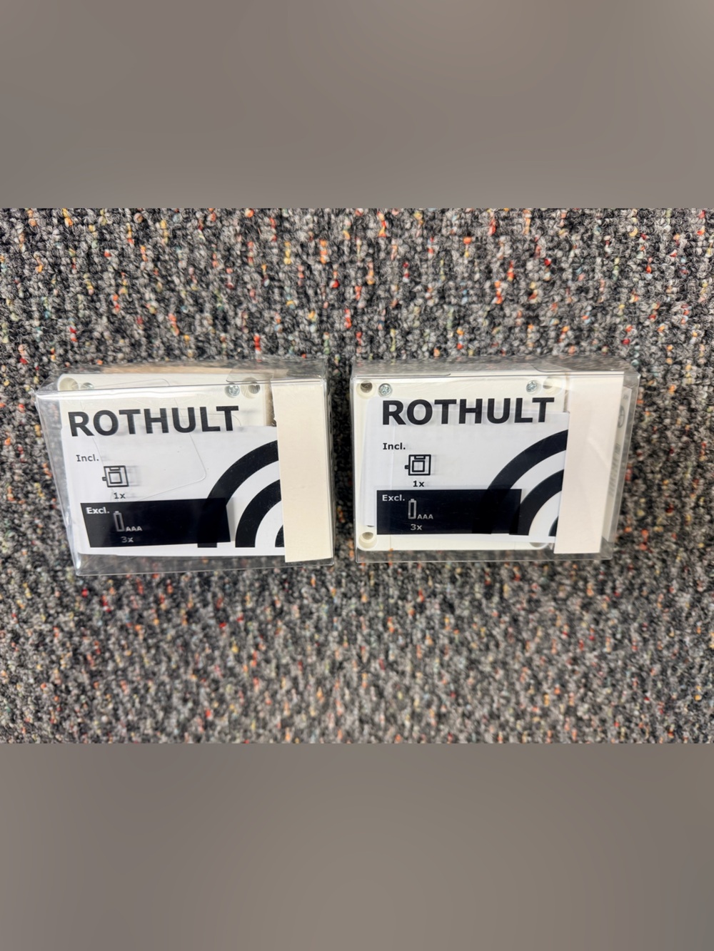 IKEA White RotHULT Electronics Mounting Module Pair